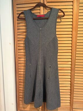 100% Merino Wool Krimson Klover Dress Sleeveless Full Zip Pockets Twirl Gorpcore